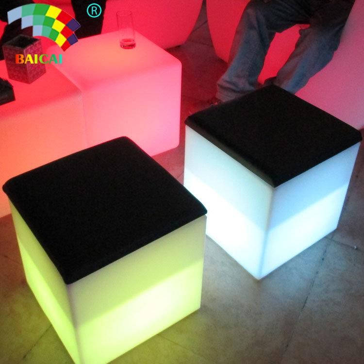 LED Light up Cube Outdoor Furniture LED Cube Chair for Bar Furniture on Sale
