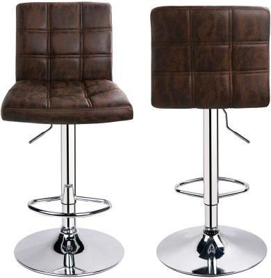 Dining Room Furniture Restaurant Cafe Solid Wood Bar Chair Modern Leather Bar Stools