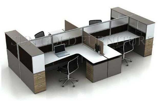 Modular Workstition Wooden Cubicle Computer Table Office Desk (SZ-WS108)