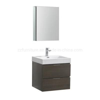 24&quot; Gray Oak Wall Hung Modern Bathroom Vanity