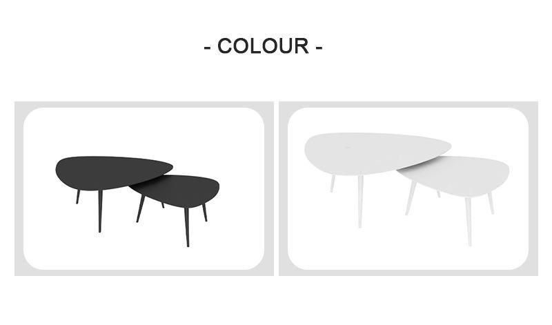 Italian Contemporary Living Room Luxury Hotel Furniture Black Steel Coffee Table