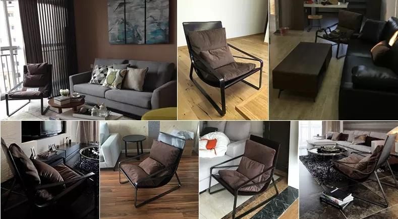 Nordic Modern Designs Living Room Accent Chair Single Recliner Leather Sofa Chair