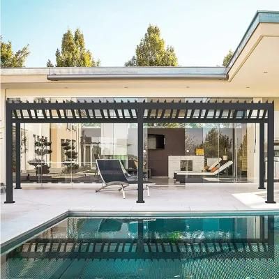 Patio Pergola Canopy Modern Aluminum Pergola Gazebo with Adjustable Louvered