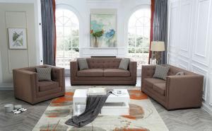 Modern Fabric Living Room Button Sofa