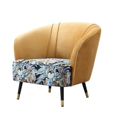 Zhida High Quality New Luxury Home Furniture Wholesale Hotel Lobby Living Room Single Sofa Armchair Bedroom Wooden Leg Fabric Chair