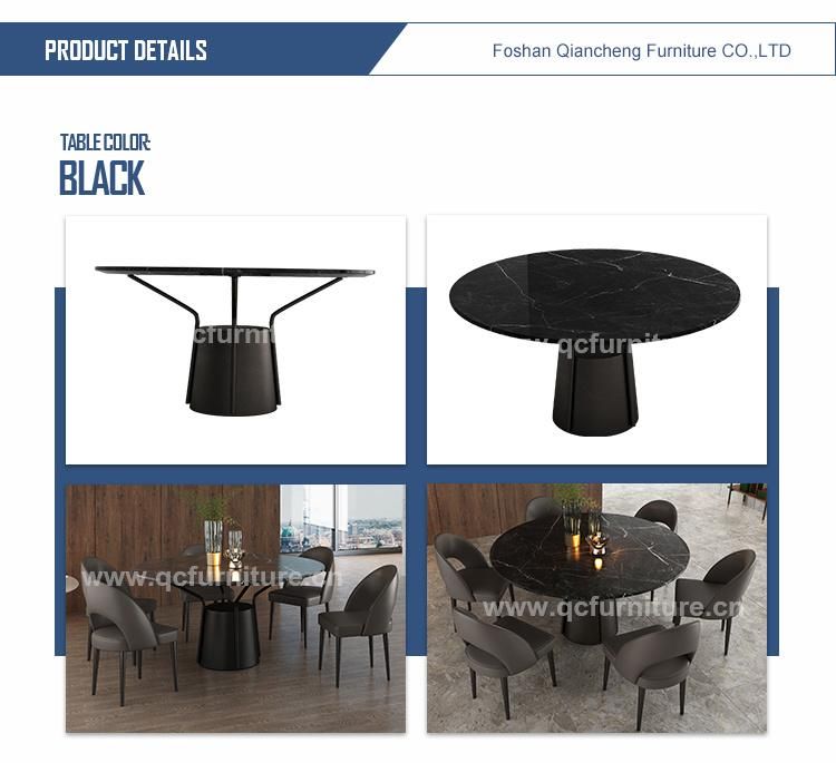 Modern Home Furniture Round Dining Table with 6chairs