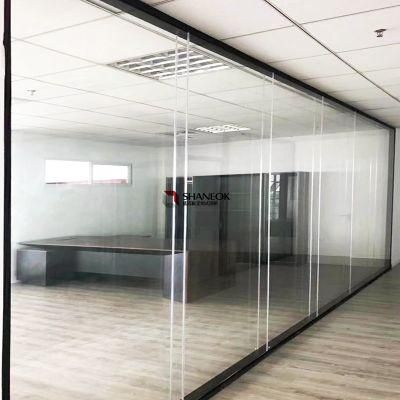 Double Tempered Glass Office Partitions Glass Office Partition