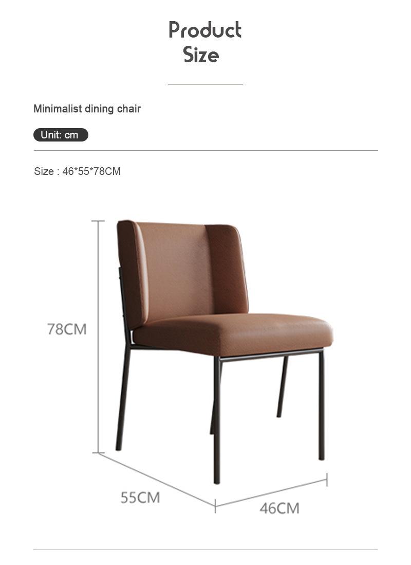 Single Design Home Furniture Luxury Leather High Back Dining Chairs