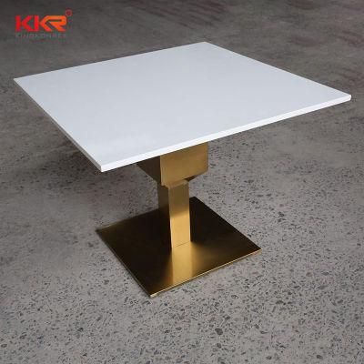 Polished White Used Restaurant Table and Chair for Sale