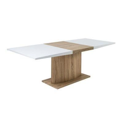 Extendable Dining Room Kitchen Restaurant Furniture MDF Top and Bottom Home Dining Table