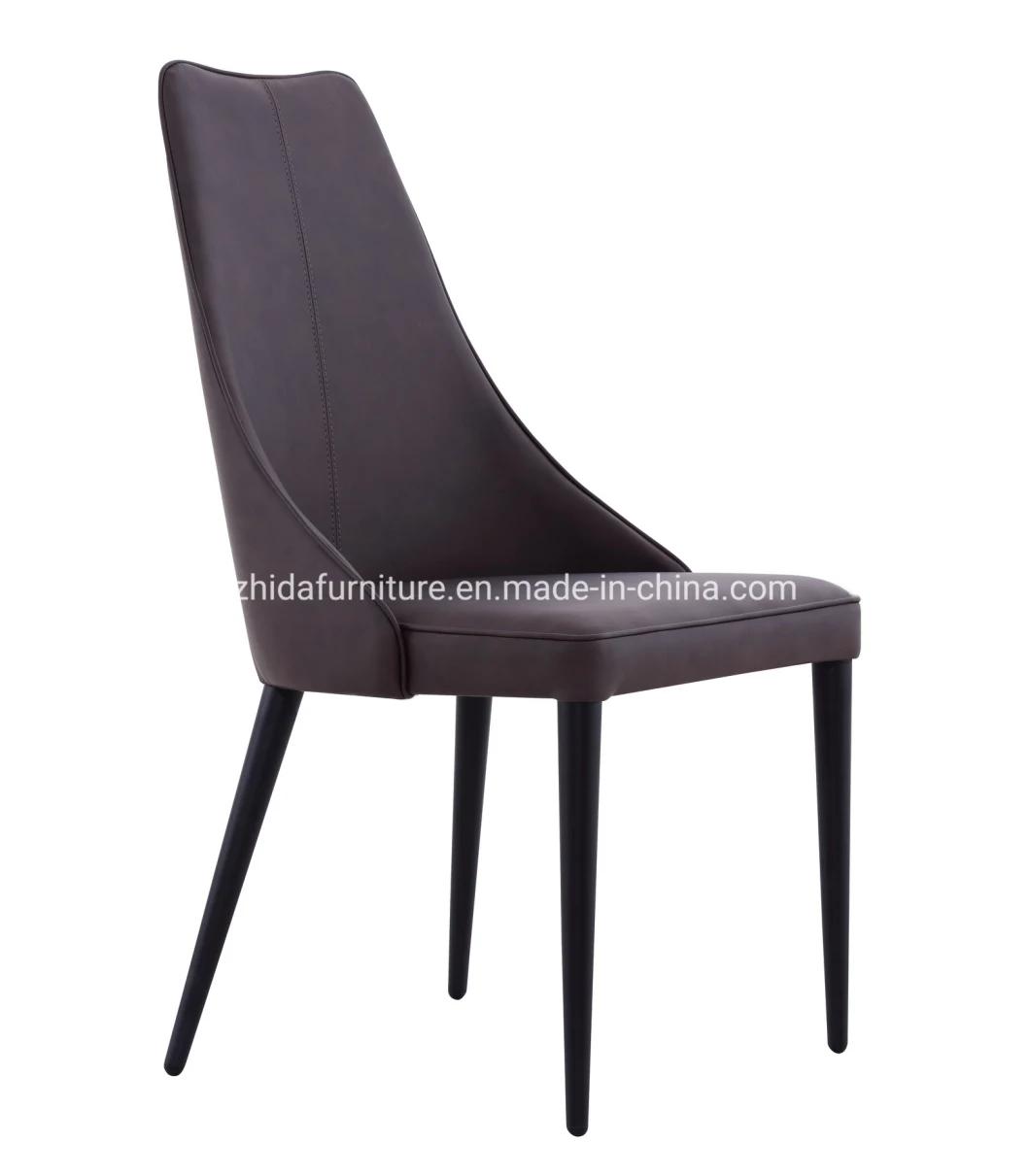 Black PU Leather Dining Room Furniture Restaurant Dining Chair