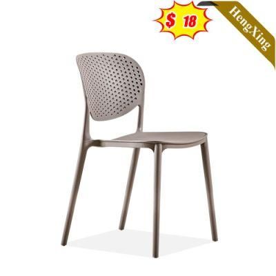 New Style Stackable Minimalist Plastic Breathable Lounge Restaurants Homes Dining Room Chair