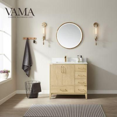 Vama Factory Modern Bathroom Vanity Cabinet Solid Surface Vanity Top Design Lacquer Painting Bathroom Furniture 799036