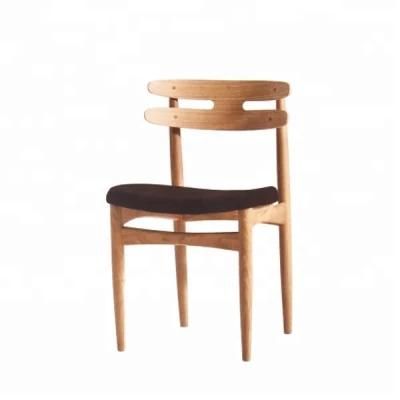 Indoor Solid Modern Wood Design with Leather Back Restaurant Chair