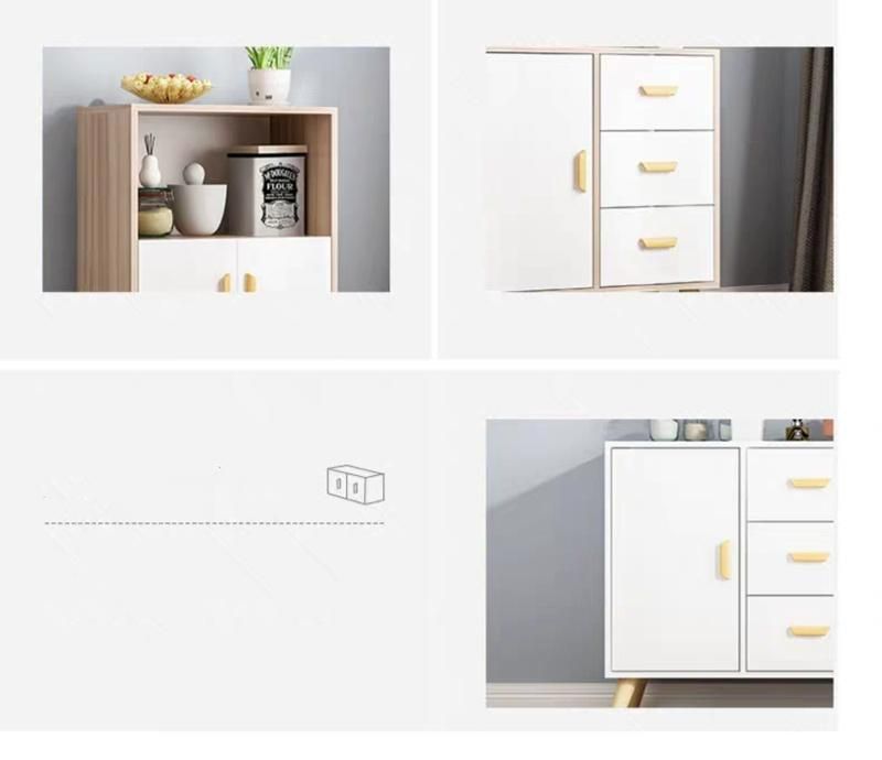Modern Home Living Room Bedroom Furniture Grey Color Book Shelf Kitchen Cabinets Wooden Side Cabinet