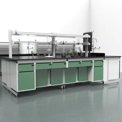 Biological Wood and Steel Lab Benches for Sale, Physical Wood and Steel Lab Island Furniture/
