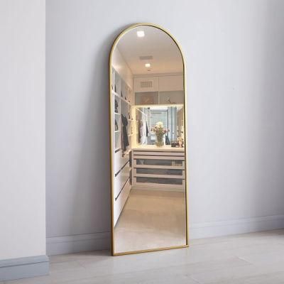 Whole Sale Gold Rimmed Arched Body Floor Full Length Mirror