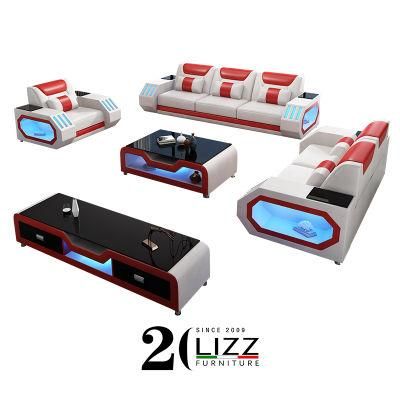 European LED Sofa Living Room Sofa Popular Sofa Set Function Home Furniture Sofa