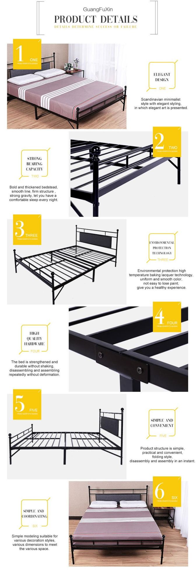 Trending Hot Products Bedroom Furniture Modern Easy Folding Bed Frame