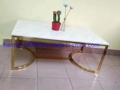 Foshan Manufacturer Hotel Hall Meeting Room Cheap Steel White Coffee Table