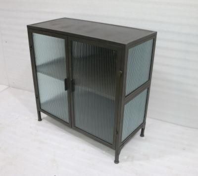 Modern Furniture Dining Room Black Cabinet with Two Layers