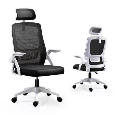 Manufacturer Cheap Comfortable Flip-up Arms Adjustable Executive Ergonomic Computer Swivel Mesh Home Office Chair