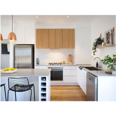 White Lacquer Flat Pack Kitchen Cabinet Furniture for Australia Project