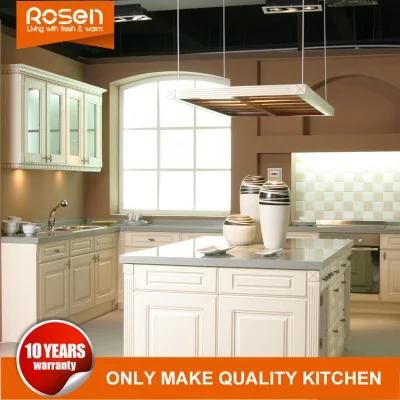 Custom Art Design Practial Oak Solid Wood Kitchen Cabinet with Island