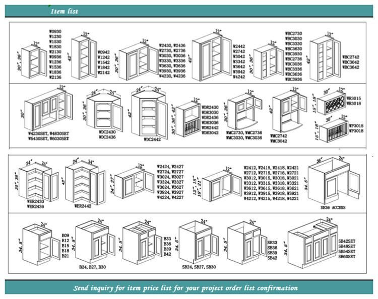 Manufacturer Wholesale Furniture Kitchen Cabinets for Builders Purchase / Quotation Good