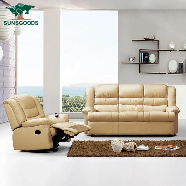 Modern Leisure Home Theater Recliner Sofa Genuine Leather Sofa