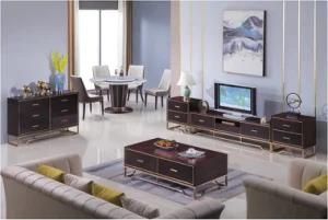Modern Luxury Furniture Set Stainless Still Base TV Stand