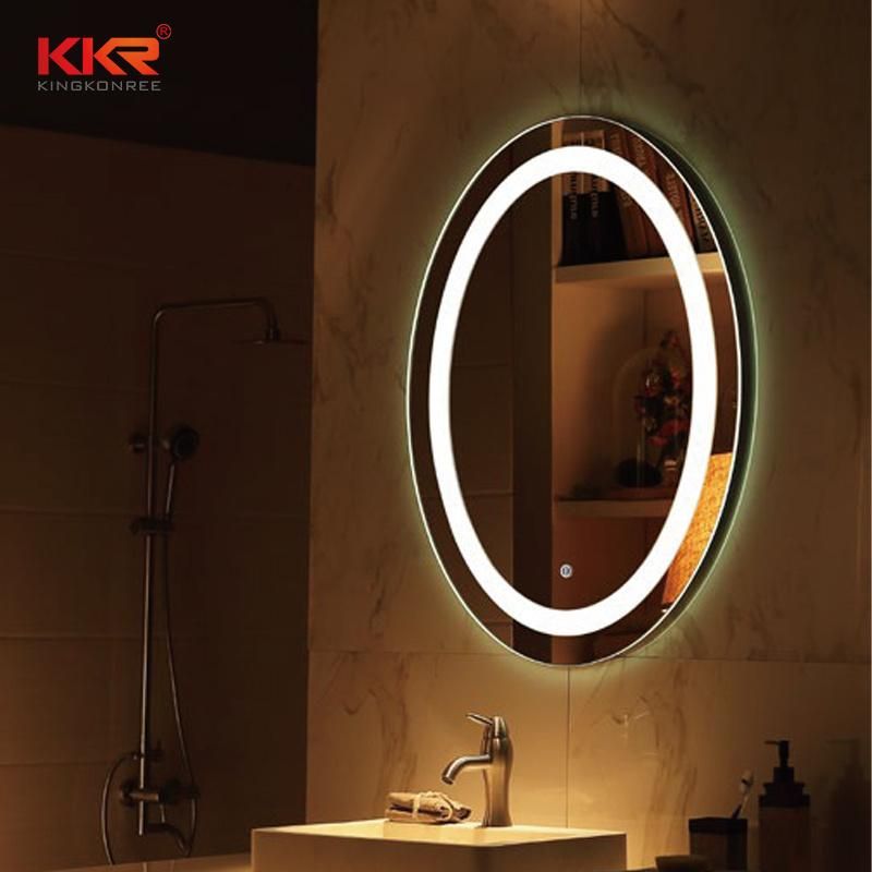 LED Wall Mounted Makeup Mirror Touch Screen Adjustable Light Vanity Mirror
