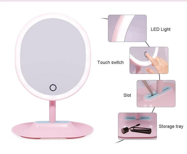 Professional Makeup Mirror with Organizer Base