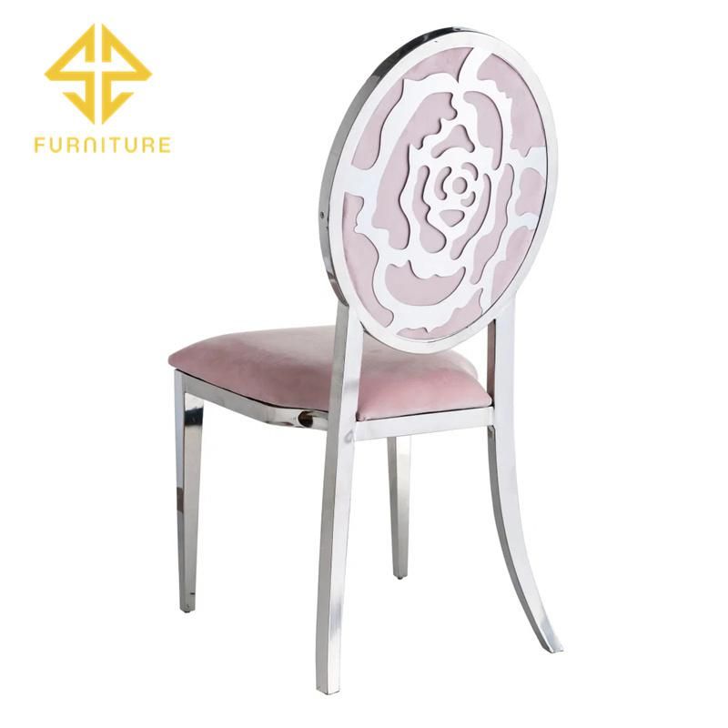 Sawa Modern Flower Shape Back Stainless Steel Chairs for Wedding Hotel Banquet