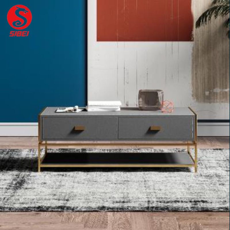 Luxury Modern Style Furniture Metal Living Room Triangle Coffee Table Console Table Side Table