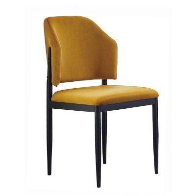 Modern Home Living Room Office Furniture Flannelette Velvet Steel Banquet Tiffany Dining Chair