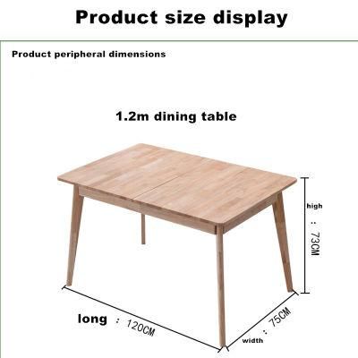 Dining Table and Chair Combination Solid Wood Creative Telescopic Modern Minimalist Nordic Long Home Cafe Restaurant Dining Chair