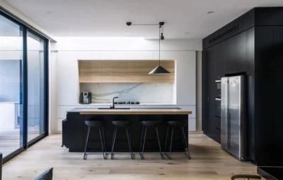Custom Renovation Dark Black Series Pantry Cupboard Scratch-Resistant Modern Popular Kitchen Cabinets