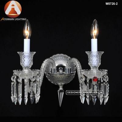 2 Lamp Baccarat Wall Light with Crystal Sconce