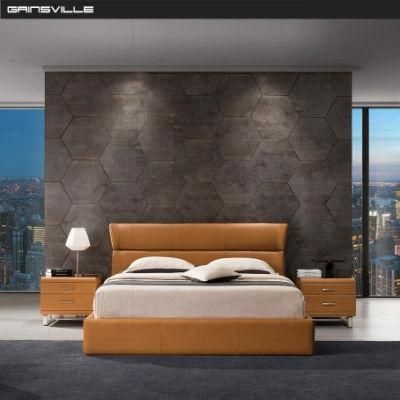 Popular Modern Leather King Size Bed Bedroom Wall Bed Home Furniture