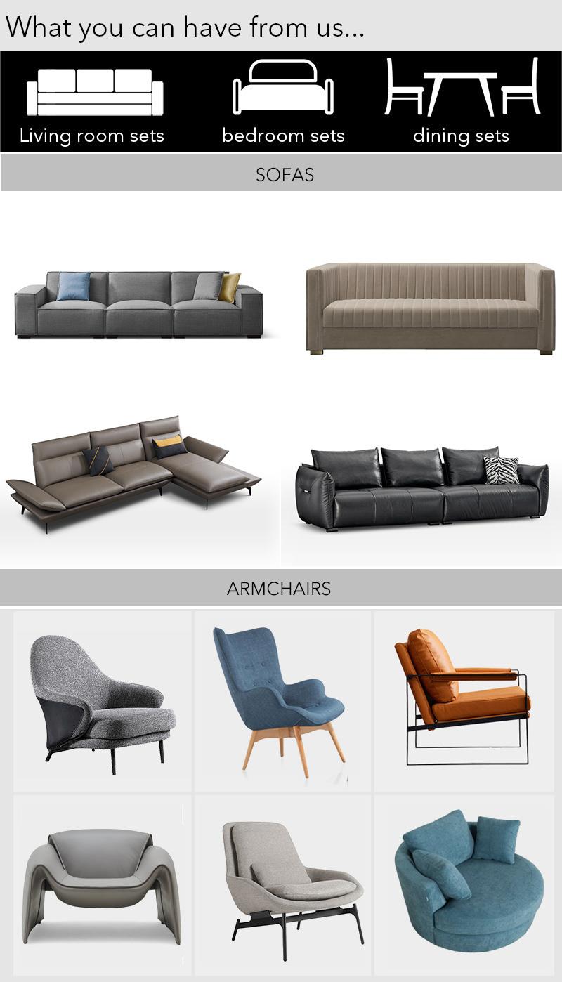 Genuine Leather Living Room Sofa Modern Furniture Set for Home