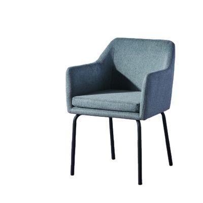 Hotel Cafe Bar Furniture Velvet Fabric Dining Chair with Metal Legs for Restaurant