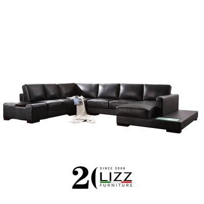 Modern Living Room Furniture LED Lighted Sectional Sofa