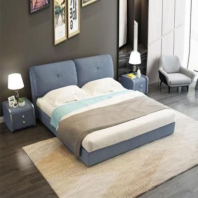 Modern Home Furniture Metal Leg Double King Size Bed Hot Selling