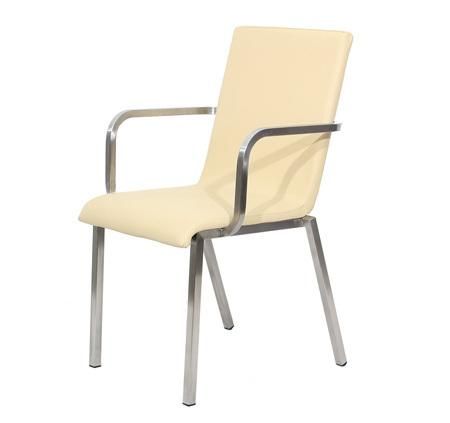 Commercial Modern Hotel Home Office Restaurant Furniture Dining Banquet Wedding Party Event Cafe Armrest Stainless Steel Stackable Chair