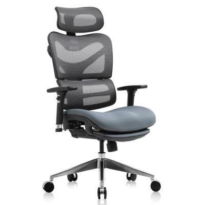 Latest Modern Design Breathable Executive Boss Leather Office Mesh Chair with Wheels