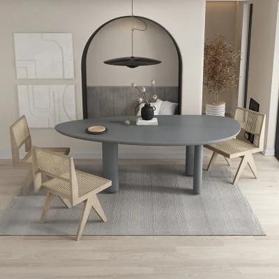 Nordic All Solid Wood Black Dining Table Creative Minimalist Long Table Small Apartment Home Dining Table Personality Desk