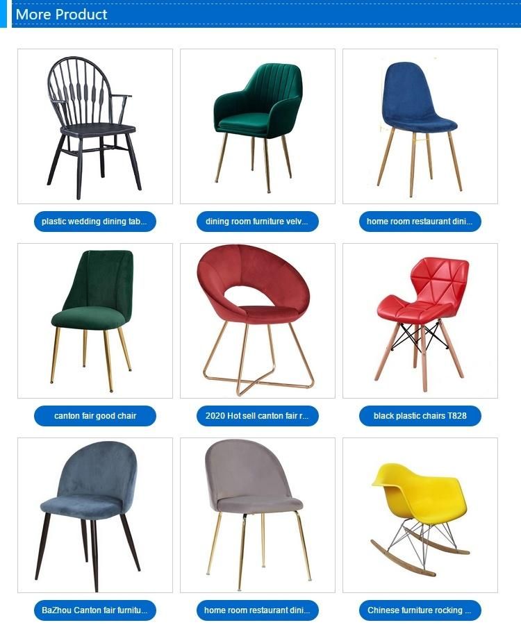 Modern European Style Hotel Dining Chair Stainless Steel Leg Velvet Accent Chair
