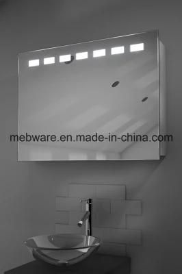 Sliding Mirror Door Bathroom Cabinet / Bathroom Mirror Cabinet with Light