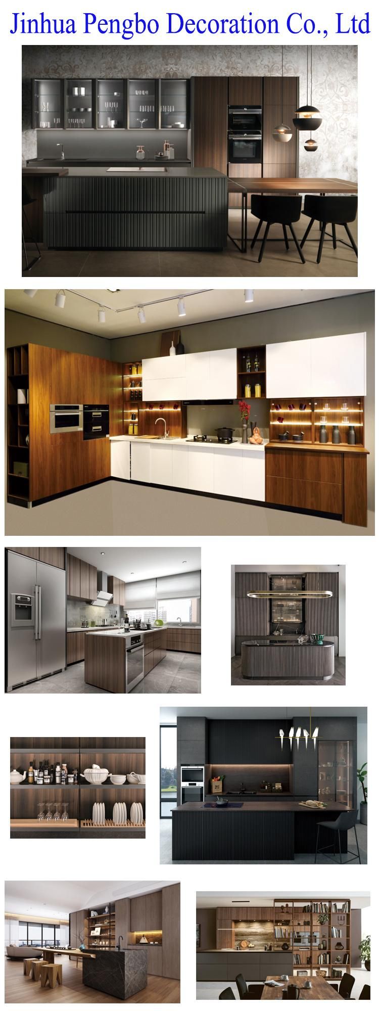 Modern Design Solid Wooden Material Cheap Kitchen Cabinets for Home Kitchen Furniture
